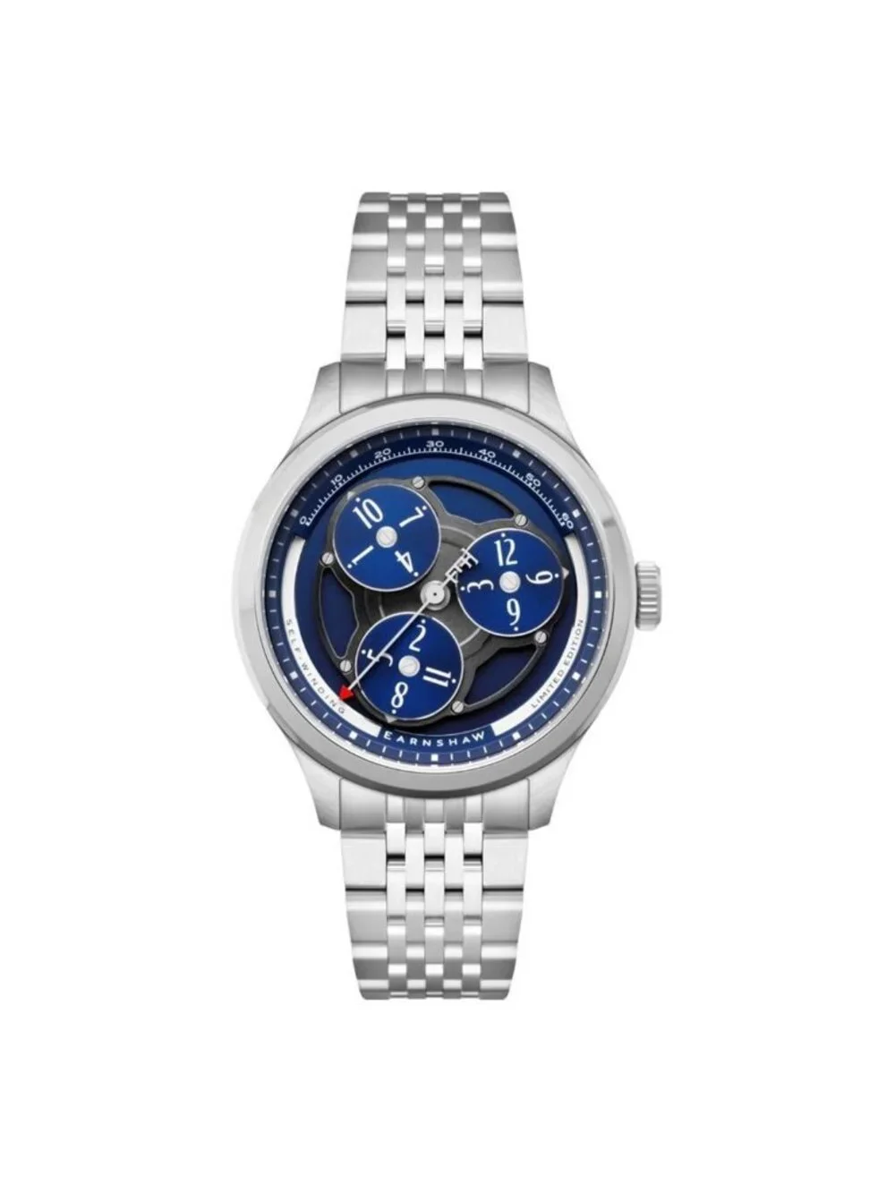 NWT Thomas Earnshaw Hexham Trisect Blue Dial Men's Watch